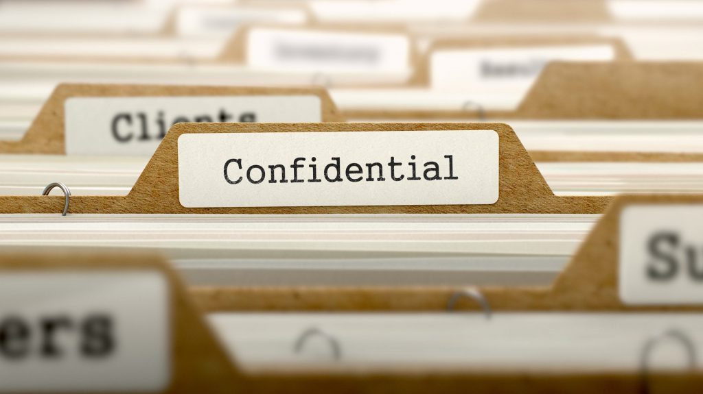 Confidential file folder